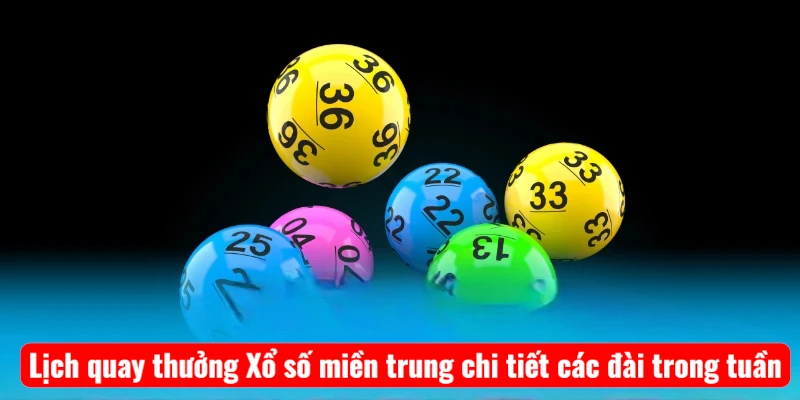 Lịch quay thưởng Xổ số miền trung chi tiết các đài trong tuần